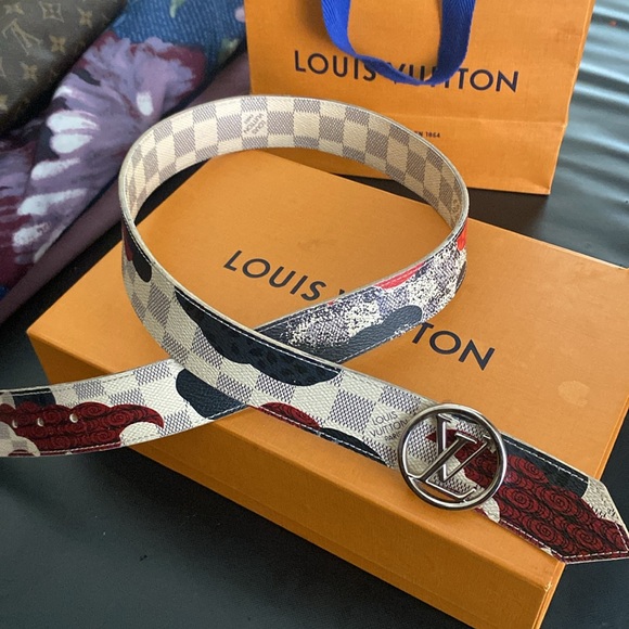 Multi-Color Louis Vuitton Reversible Monogram Belt - Picture 3 of 9